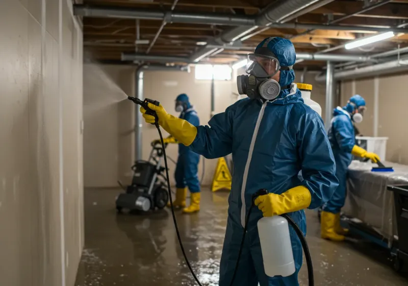 Basement Sanitization and Antimicrobial Treatment process in South Sarasota, FL