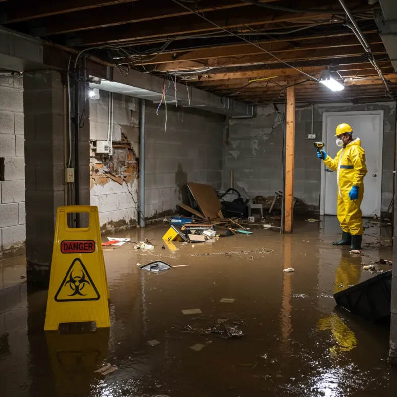 Flooded Basement Electrical Hazard in South Sarasota, FL Property